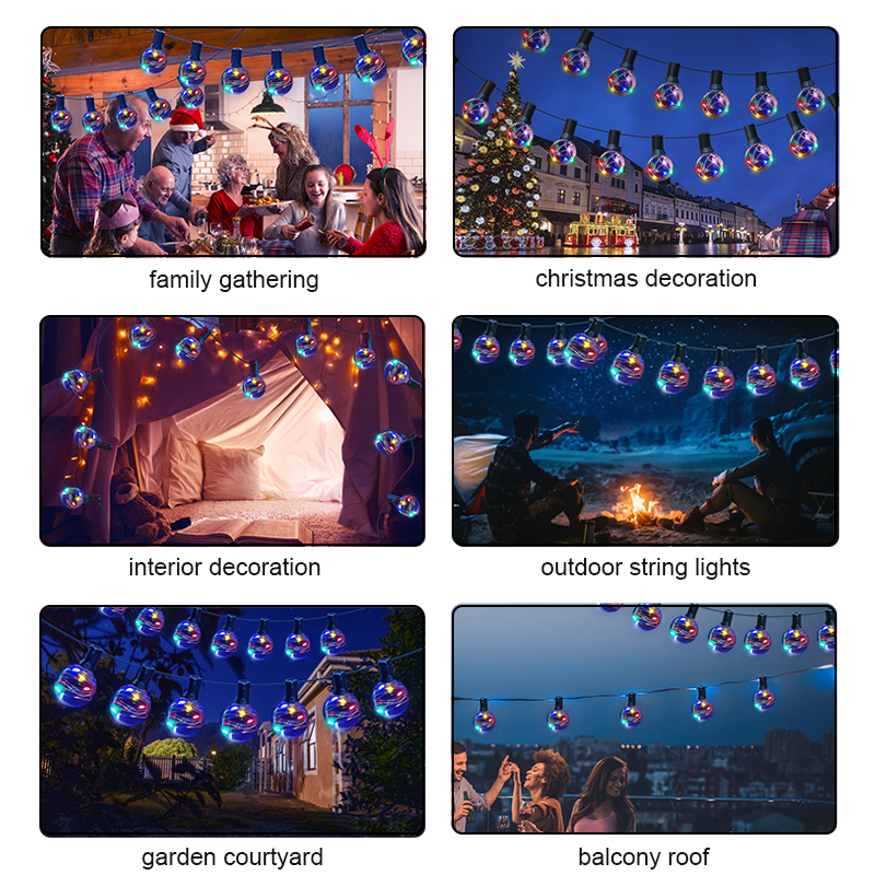 HCP082  G40彩色铜线灯串